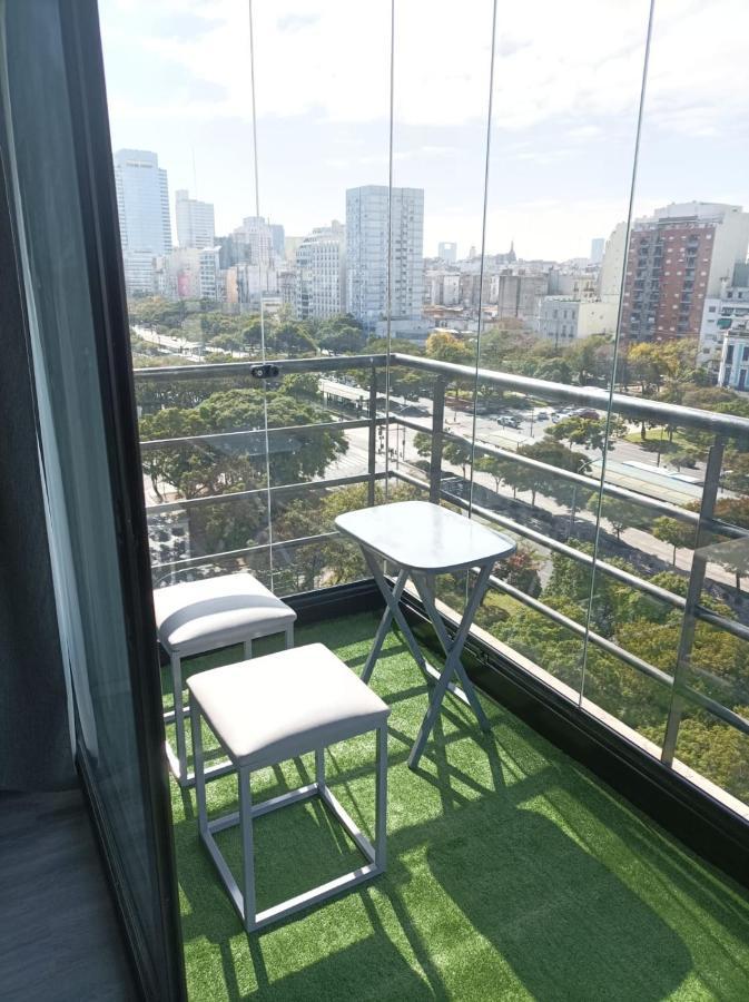 Amplio Studio Con Balcon Completamente Blindado, Proteccion Para Ninos Y Vista Abierta A La 9 De Julio Buenos Aires Kültér fotó